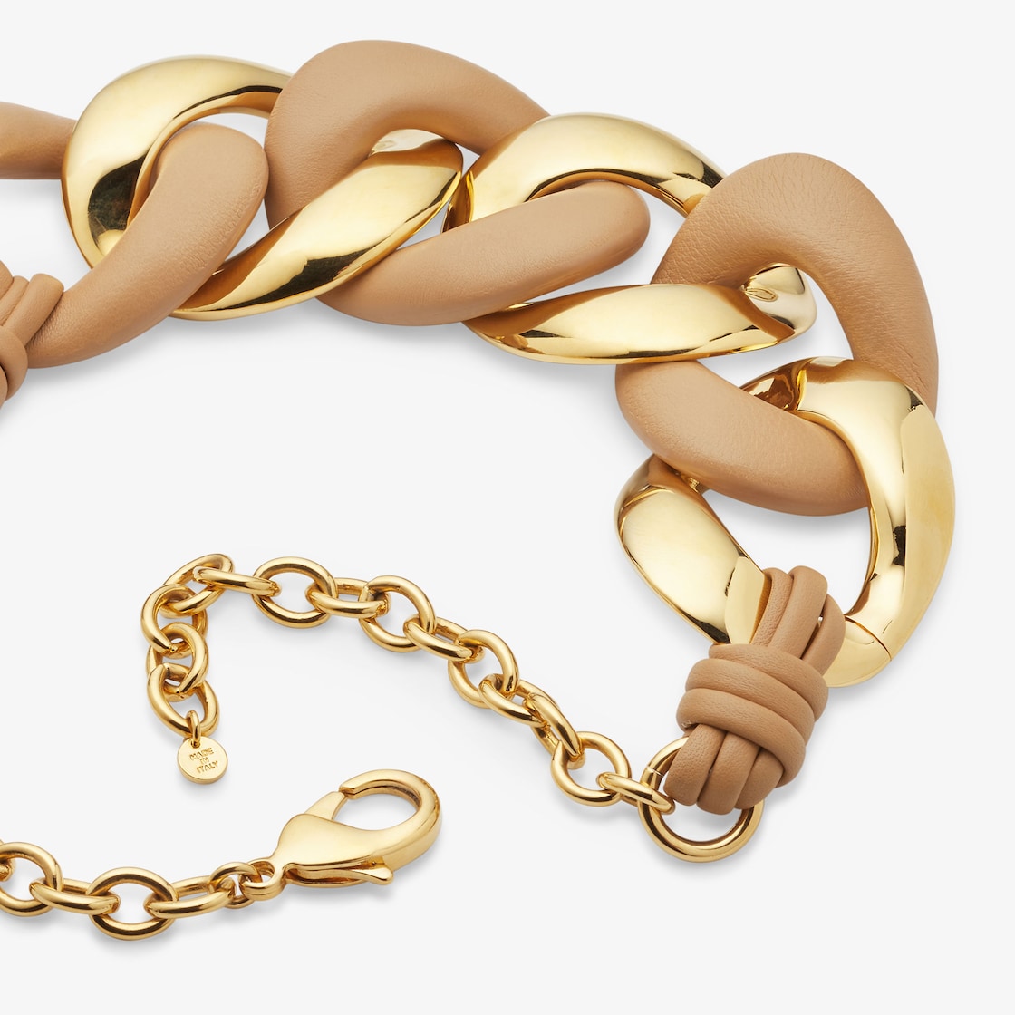 Fendi Filo necklace Leather Beige - Image 2/2