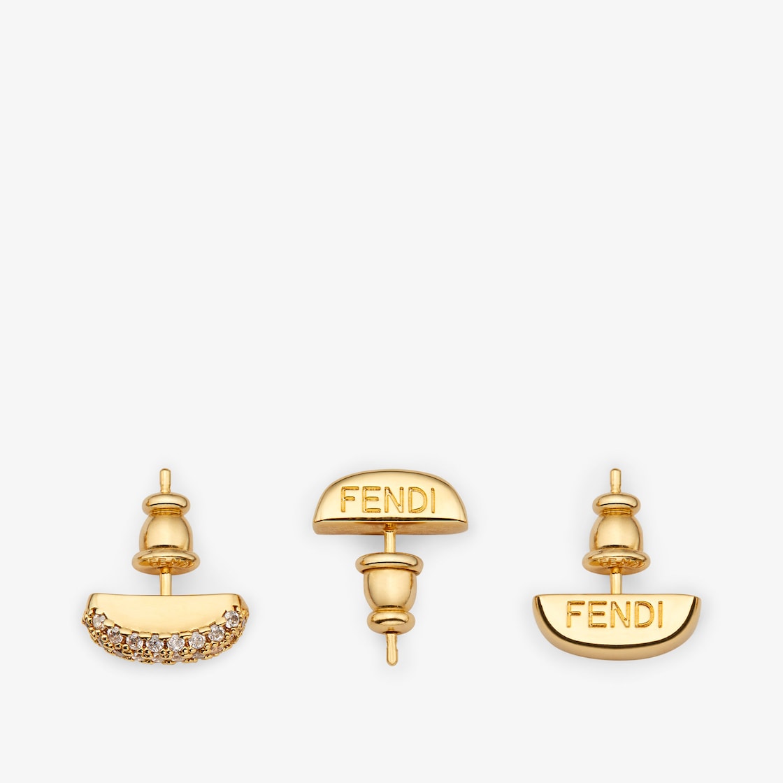 Fendi Filo earrings set Gold finish Gold - Image 1/2