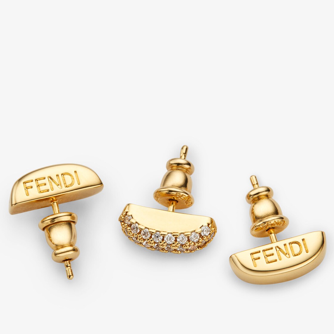 Fendi Filo earrings set Gold finish Gold - Image 2/2