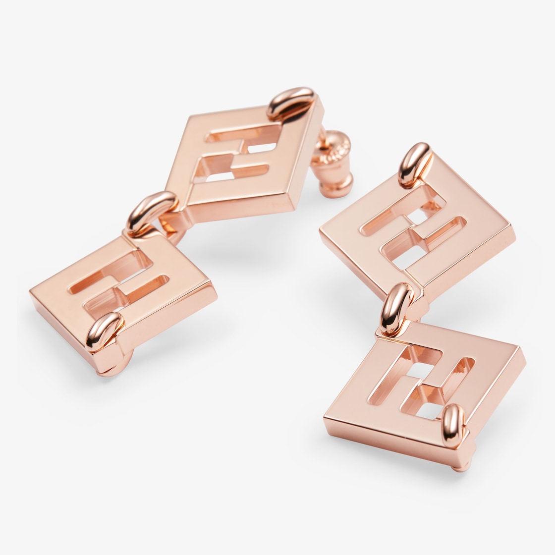 Forever Fendi earrings Rose-gold finish Pink - Image 2/2