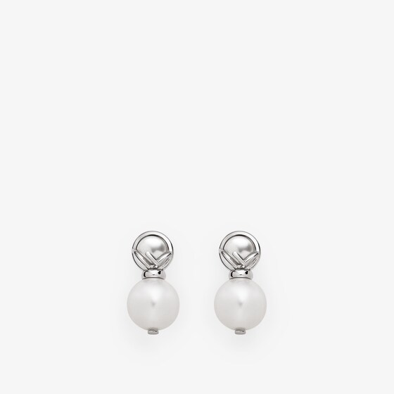 Fendi F Is  Earrings In Silver