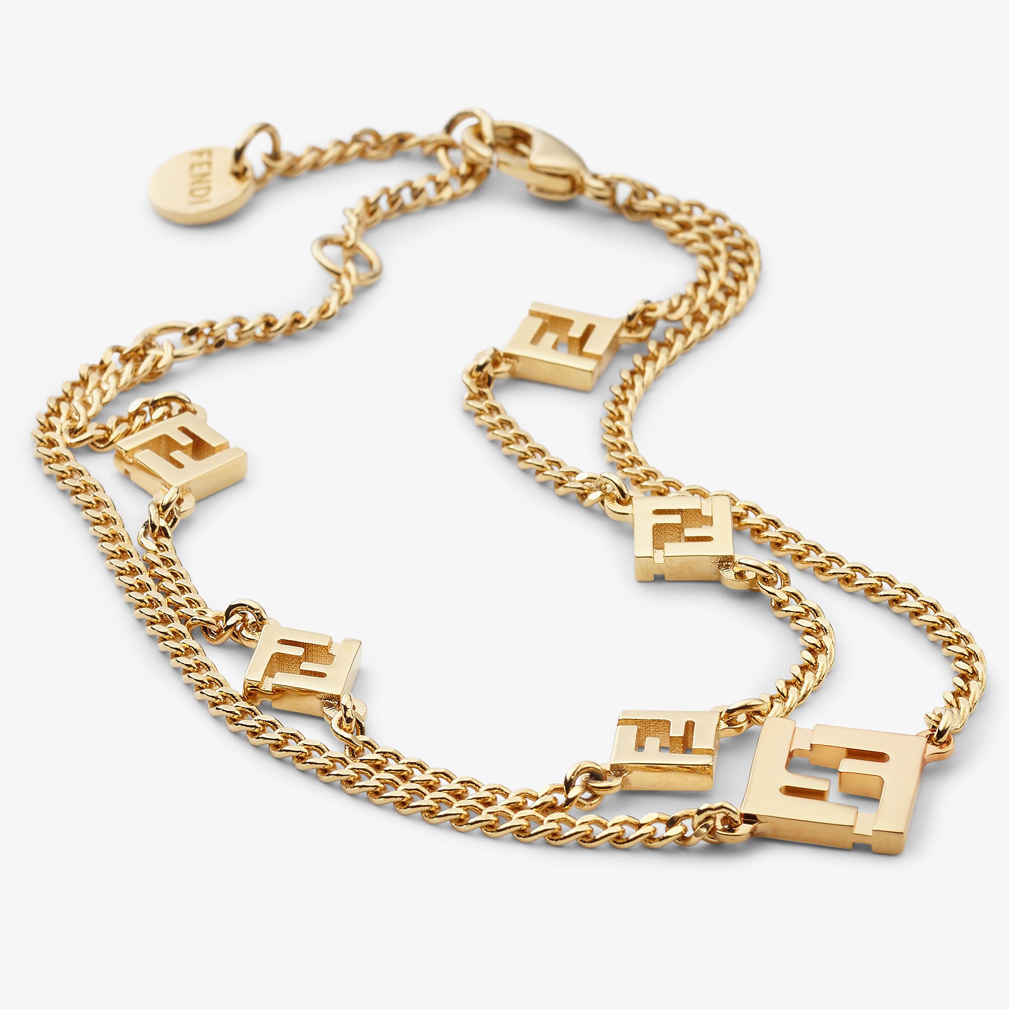 【FENDI】ゴールドカラーのメタルブレスレット 8AL013B08F0CFK_02?wid=2000&hei