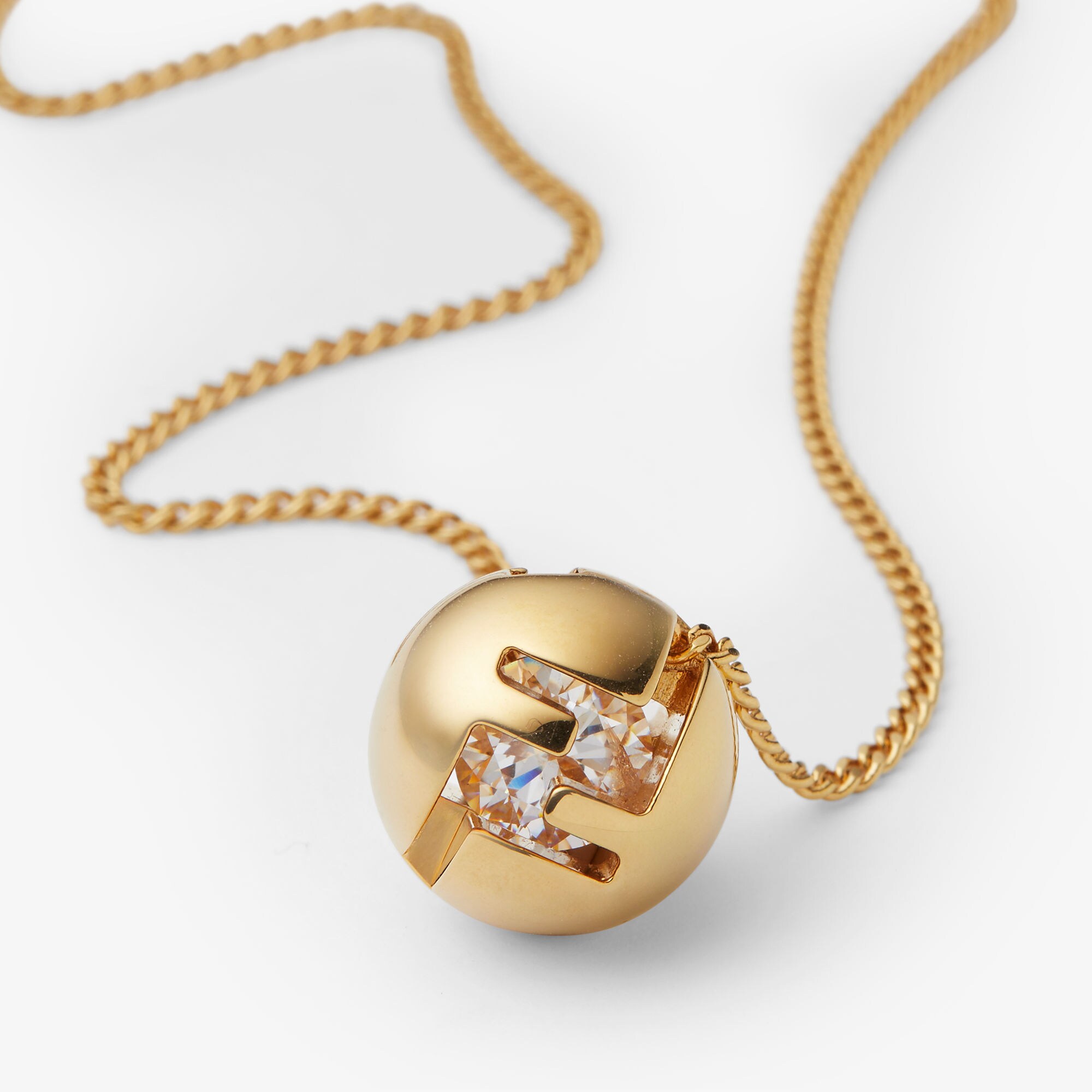 Fendi IDネックレス ゴールド オーロック ネックレス クリスタル ゴールド | Fendi