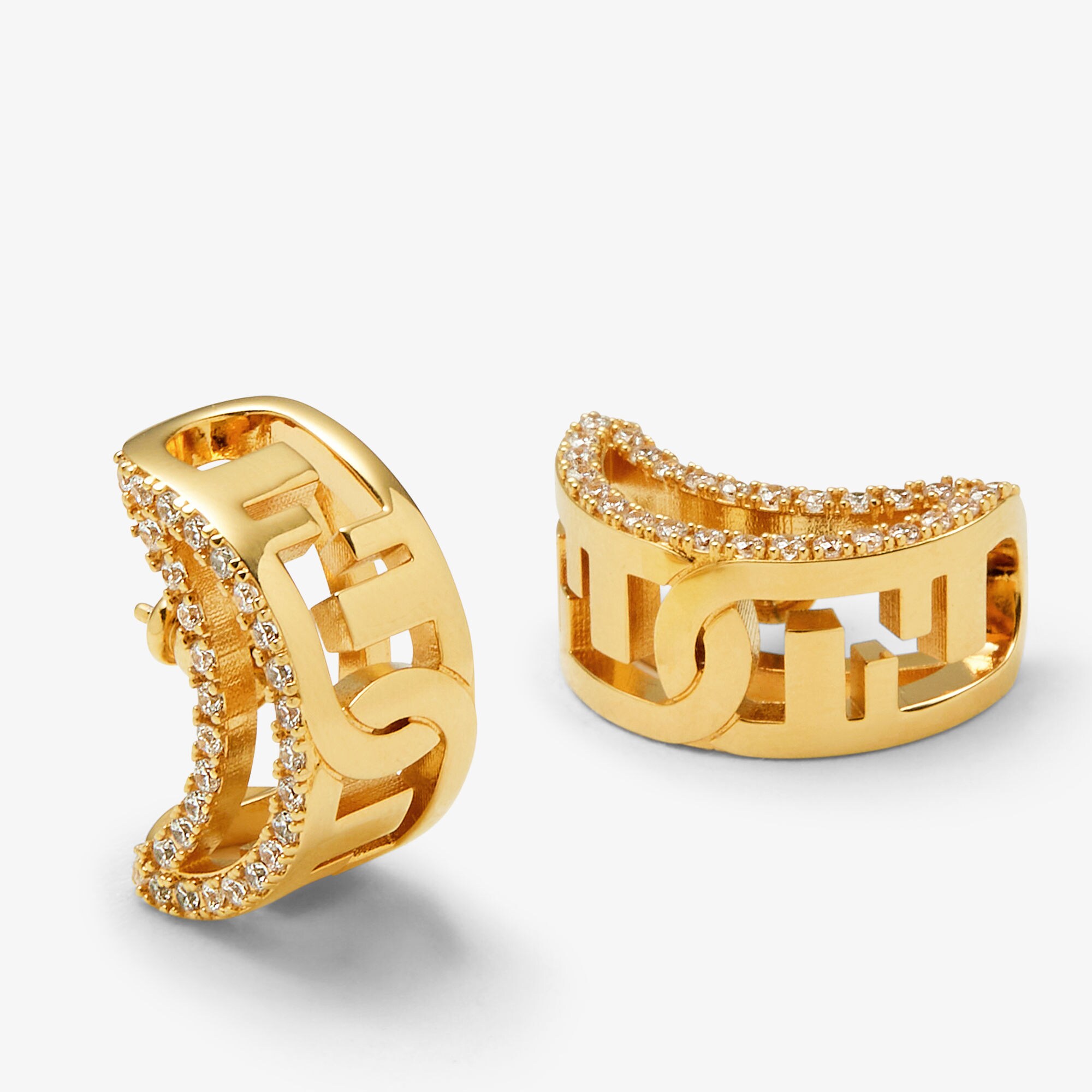 Fendi O'Lock Earrings Gold finish Gold | Fendi