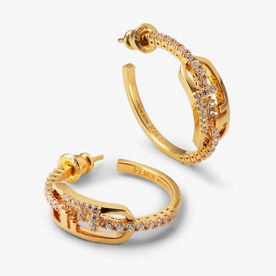 Fendi Hoop earrings with O'Lock motif | Thumbnail 2