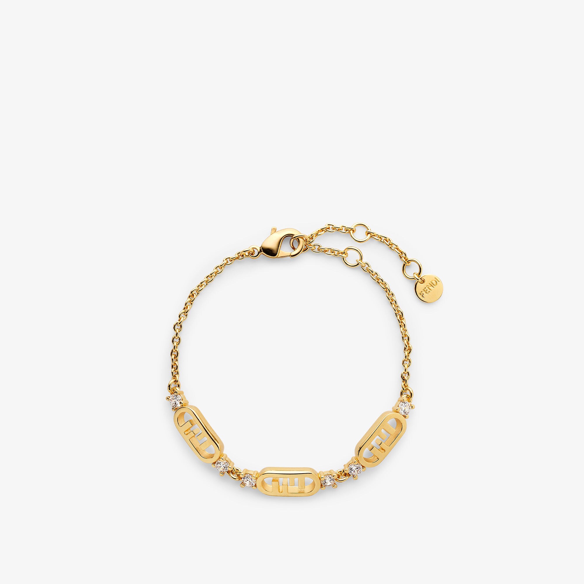 Fendi ゴールドカラー ブレスレット フォーエバー フェンディ ブレスレット エナメル仕上げのメタル