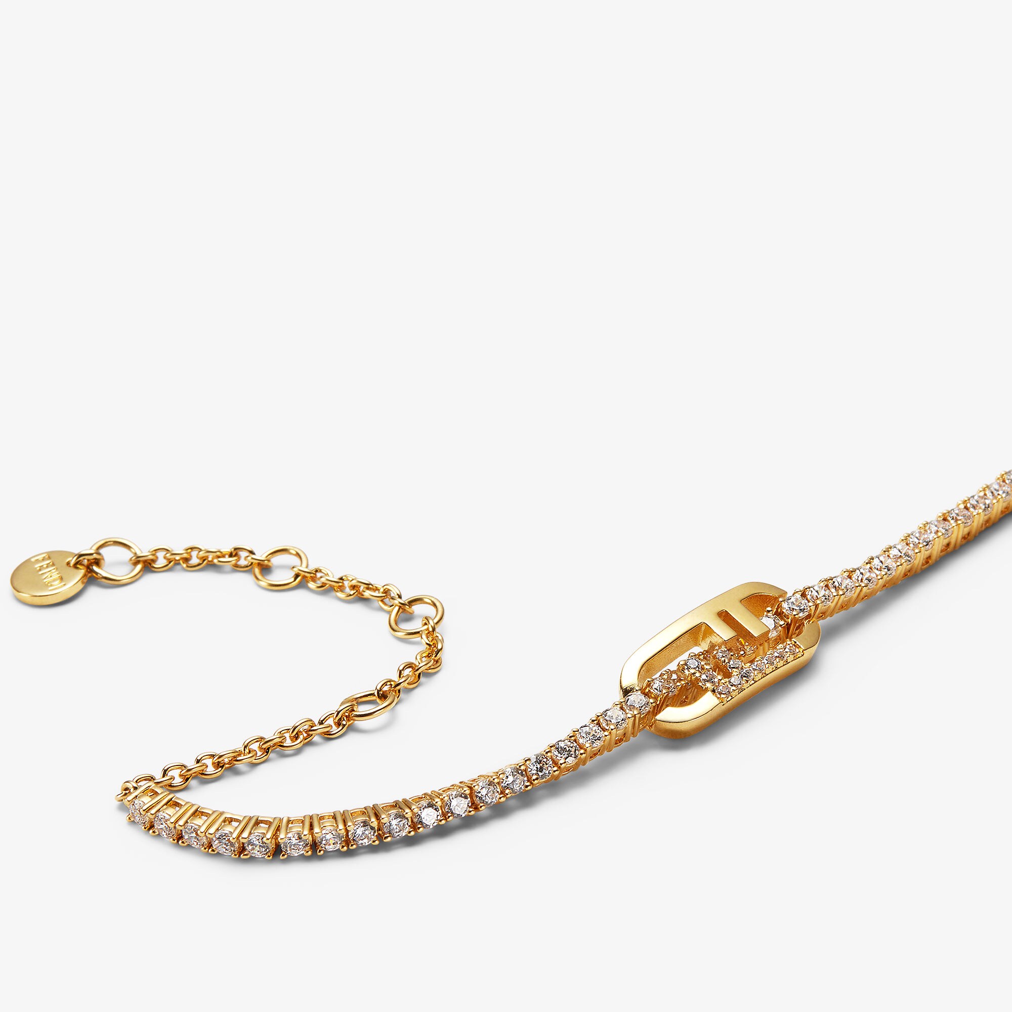 FENDI ゴールド ロゴチャーム ブレスレット FENDI ゴールド ロゴチャーム ブレスレット FENDI F is Fendi