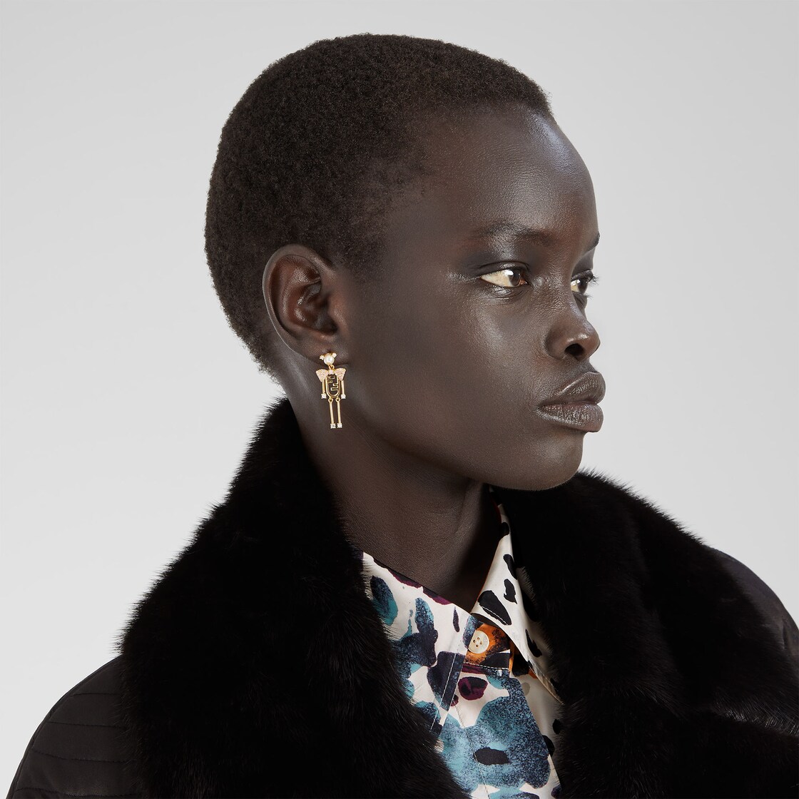 Fendi O'Lock Earrings Gold finish Gold - Image 4/4