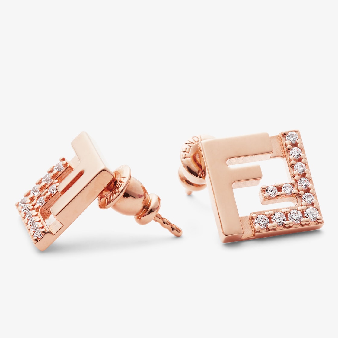 Forever Fendi earrings Rose-gold finish Pink - Image 2/2