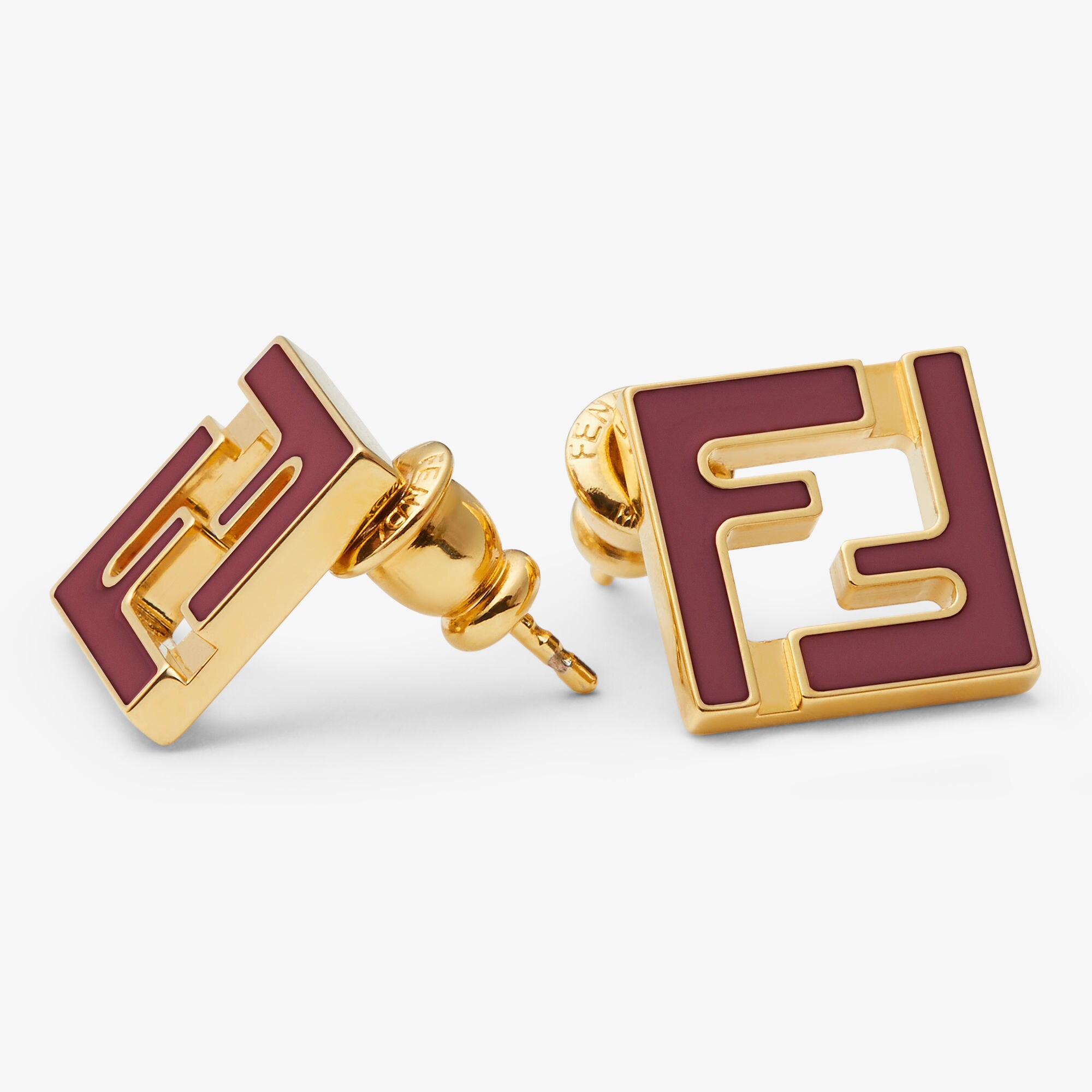 FENDI ゴールドピアス 大人気 FENDI エフ イズ フェンディ ゴールドカラー ピアス (FENDI