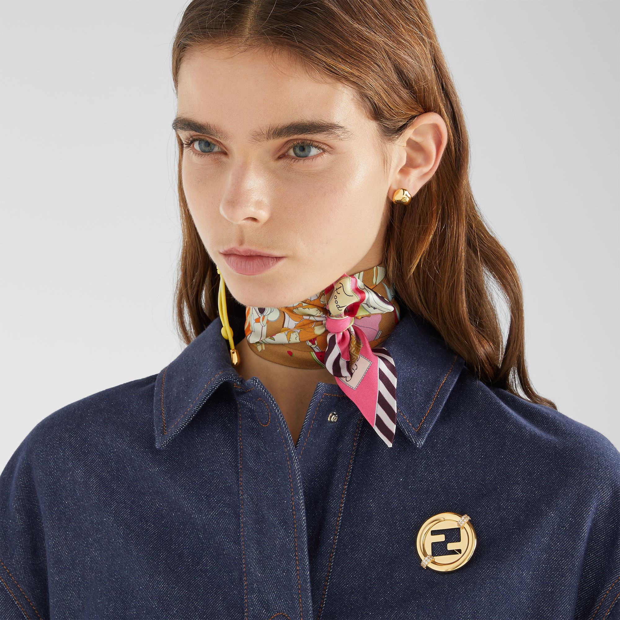 EverRound Fendi Brooch Gold finish Gold | Fendi