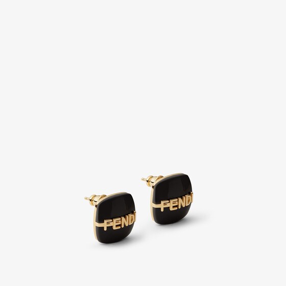 Fendi Linear and elegant stud earrings embellished