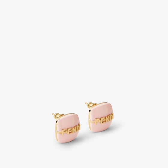 Fendi Linear and elegant stud earrings embellished