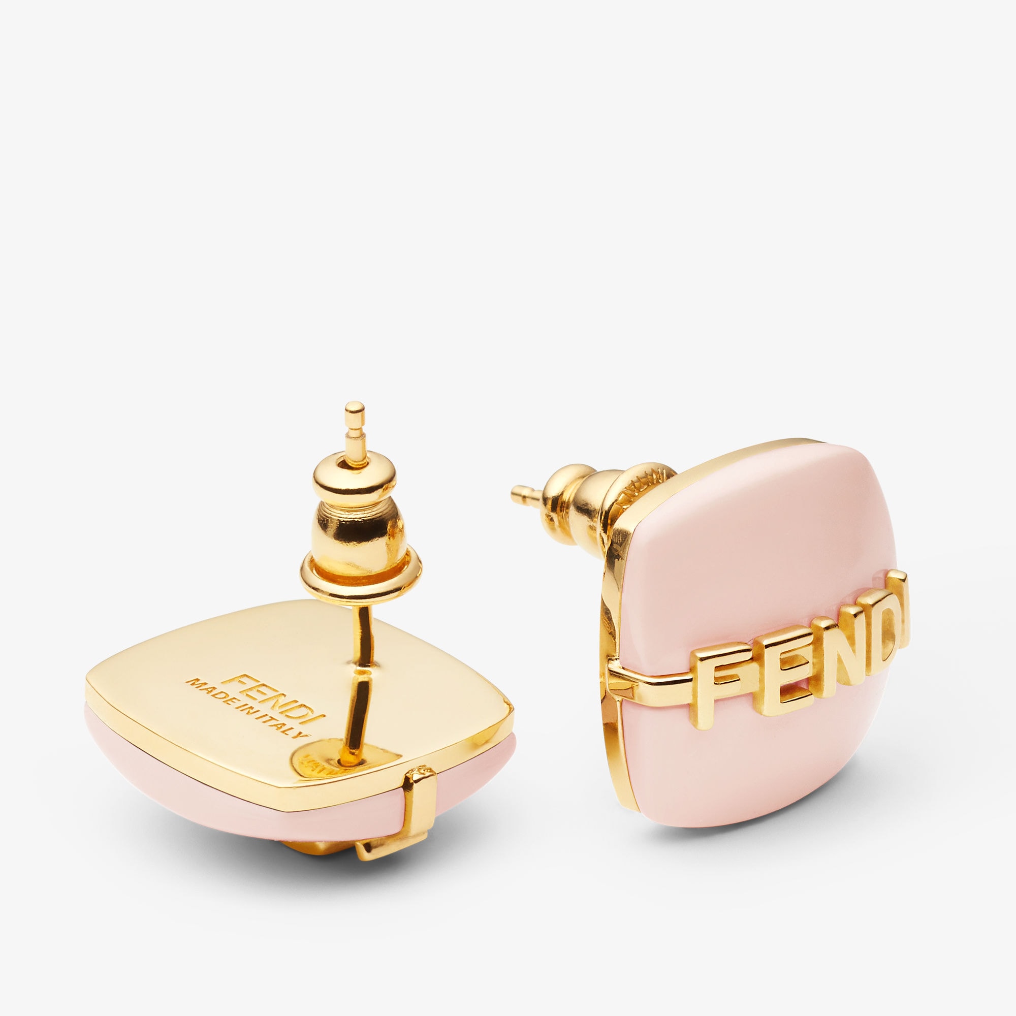 Fendigraphy Earrings Gold finish Pink | Fendi