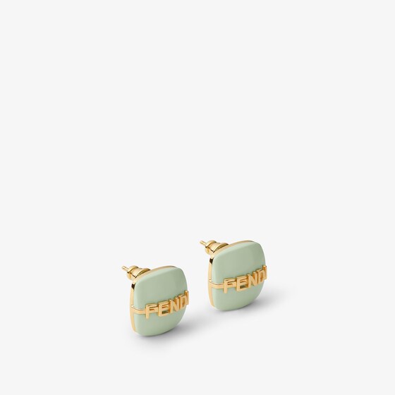 Fendi Linear and elegant stud earrings embellished