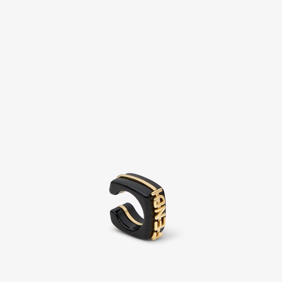 Fendi Single earcuff with a linear, elegant design, embellished