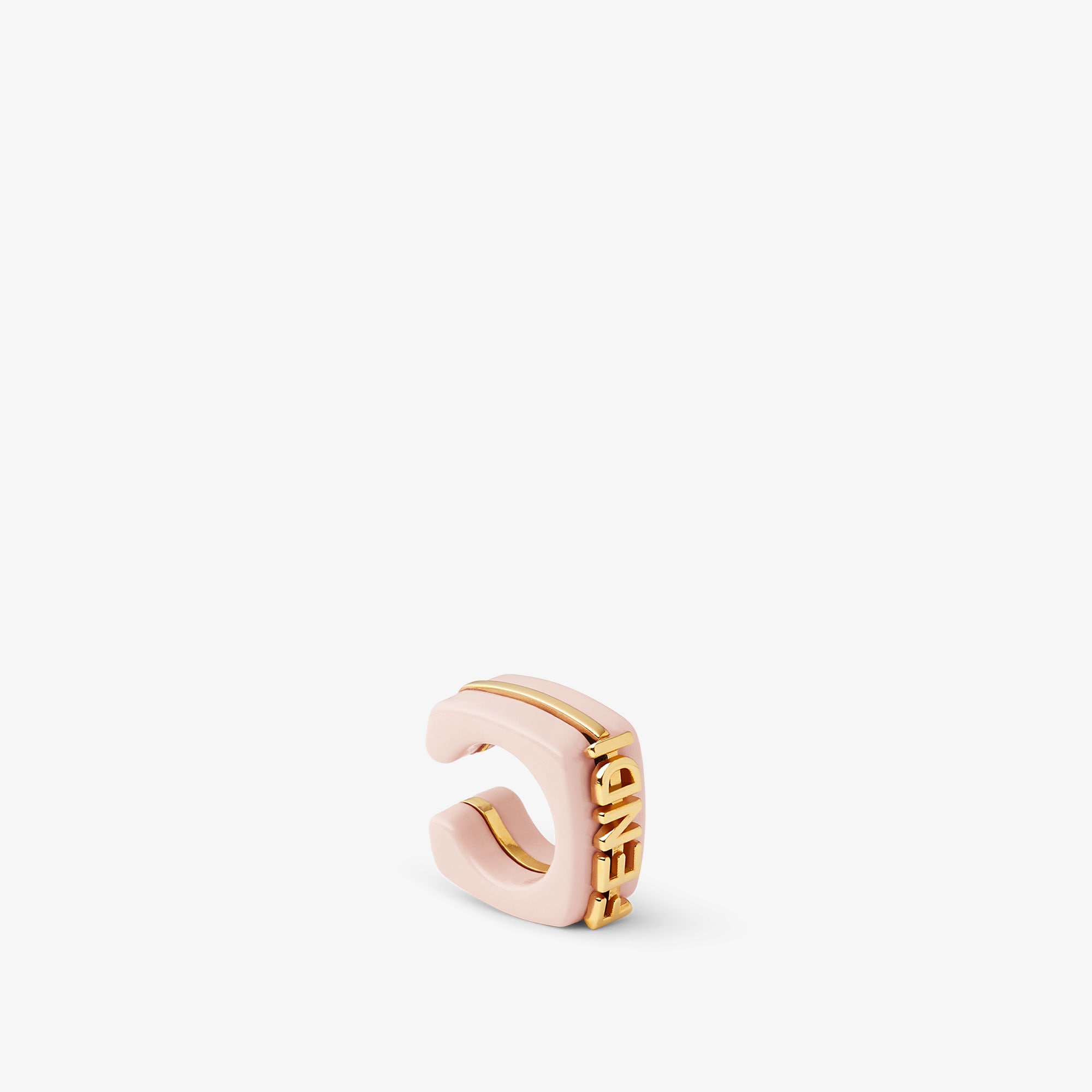 Fendigraphy Earcuff Gold finish Pink | Fendi