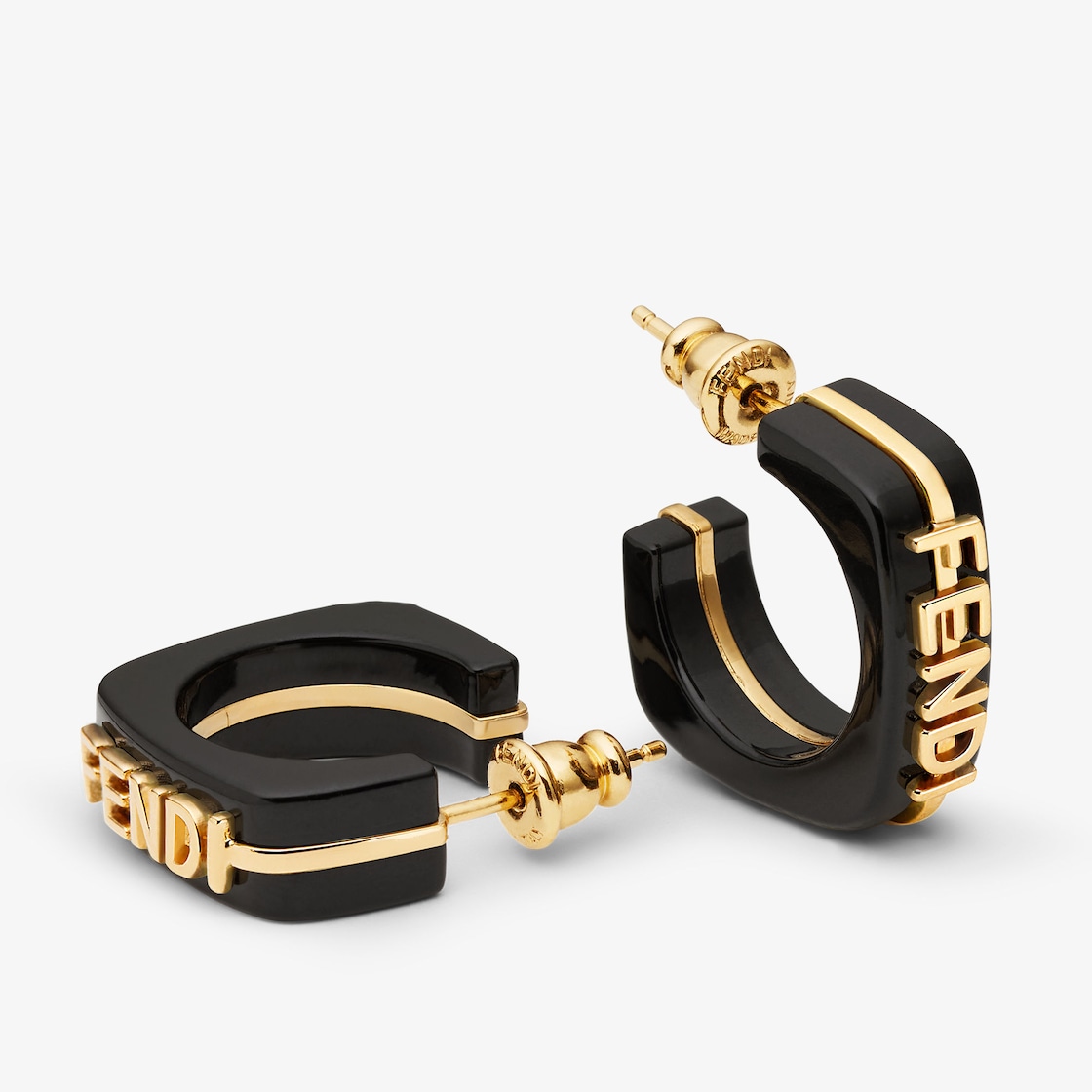 Fendigraphy Earrings Gold finish Black - Image 2/3