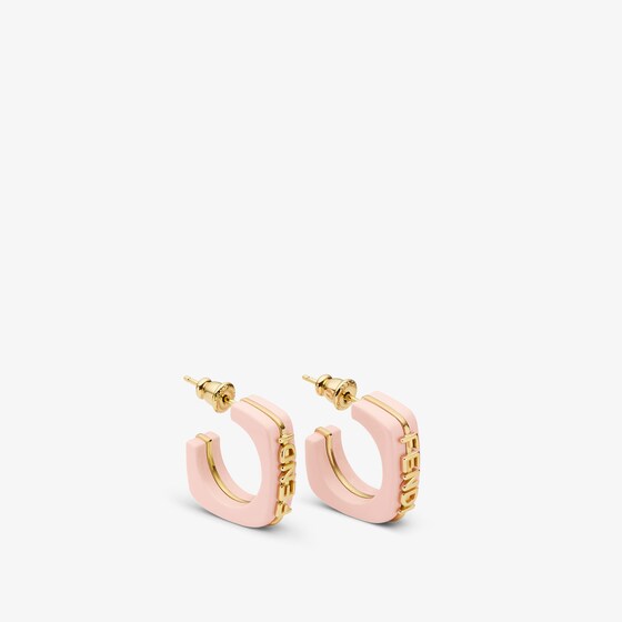 Fendi Linear and elegant hoop earrings embellished
