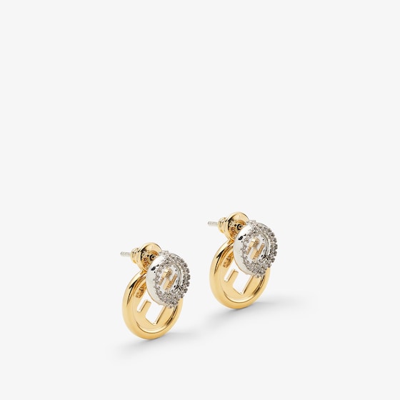 Fendi Everround  Earrings In Gold