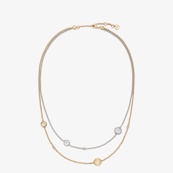 Fendi Everround  Necklace In Neutral