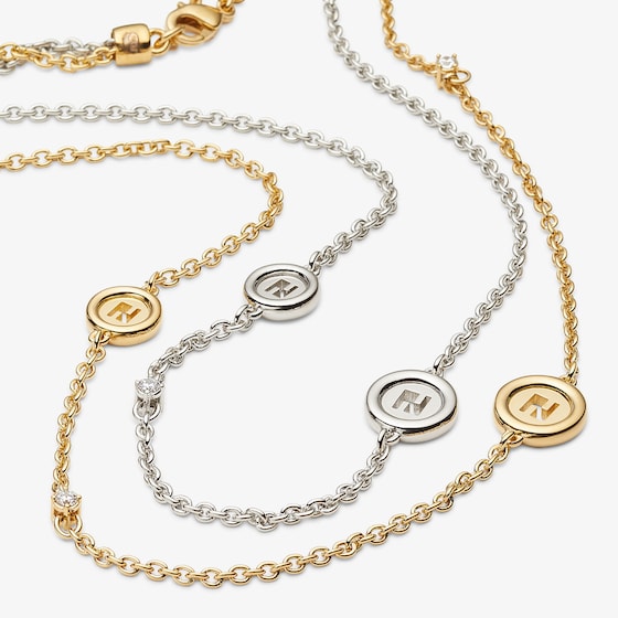 Fendi Double chain necklace with the EverRound logo | Thumbnail 2