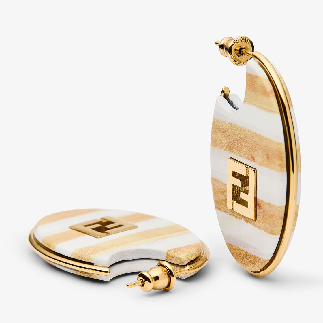 Forever Fendi earrings Resin and gold finish Multicolour - Image 2/2