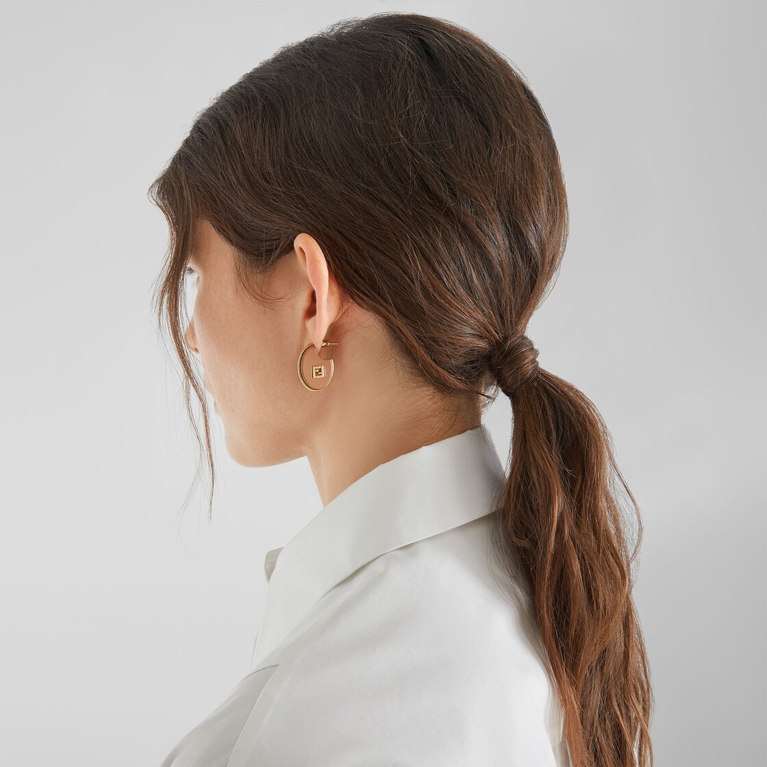 Forever Fendi earrings Resin and gold finish Beige - Image 3/3