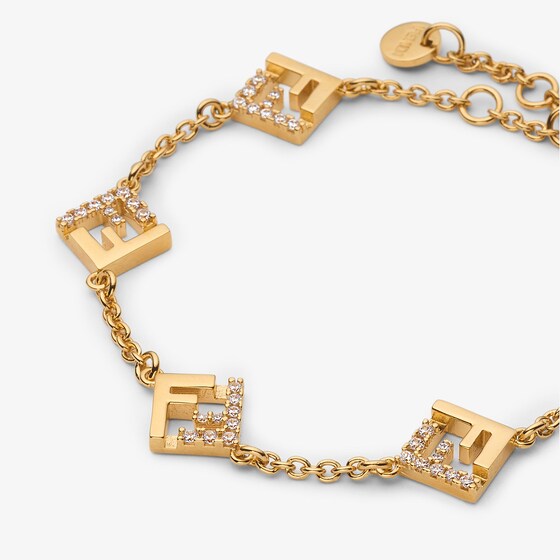 Fendi Bracelet with thin chain and cut-out FF motif | Thumbnail 3