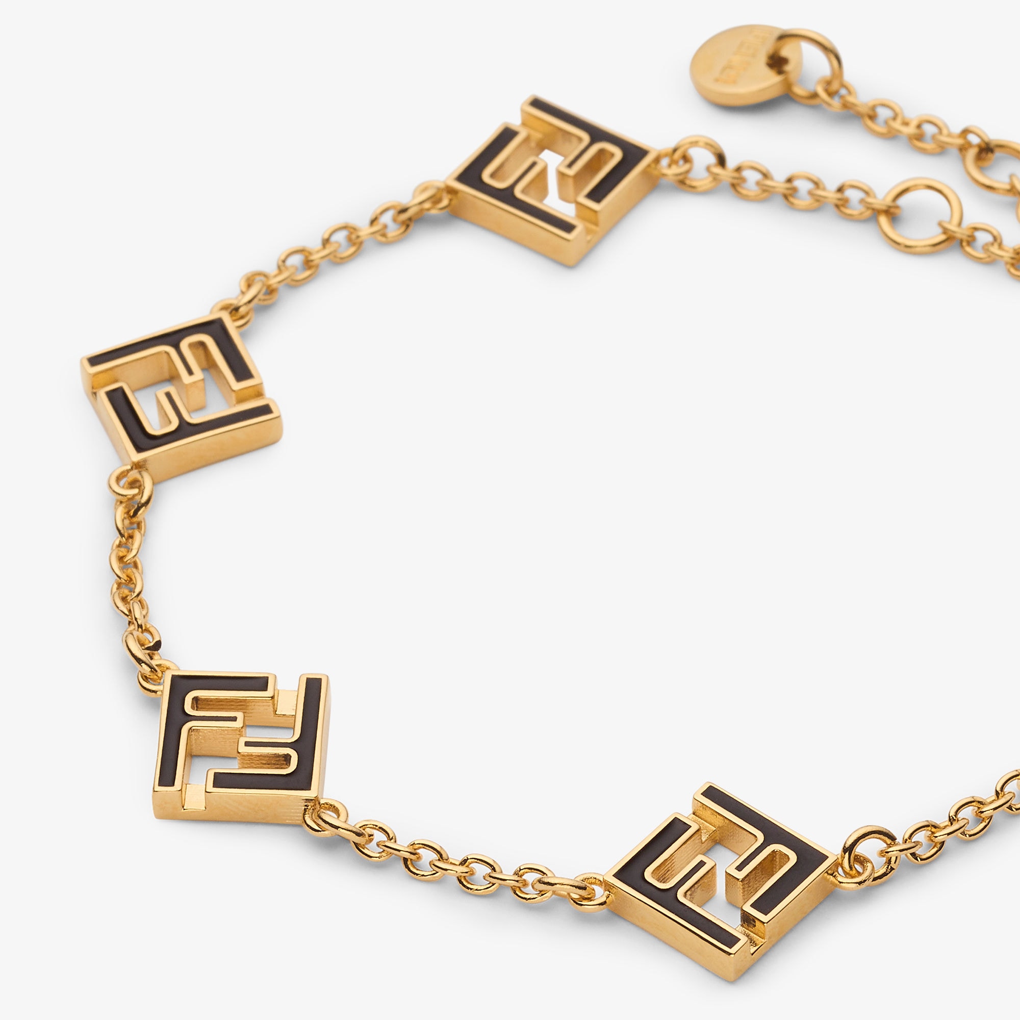 フォーエバー フェンディ ブレスレット ゴールド仕上げ ブラック | Fendi