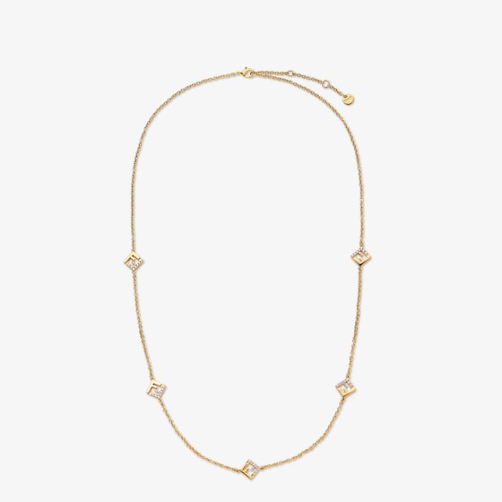Fendi Necklace with thin chain and cut-out FF motif