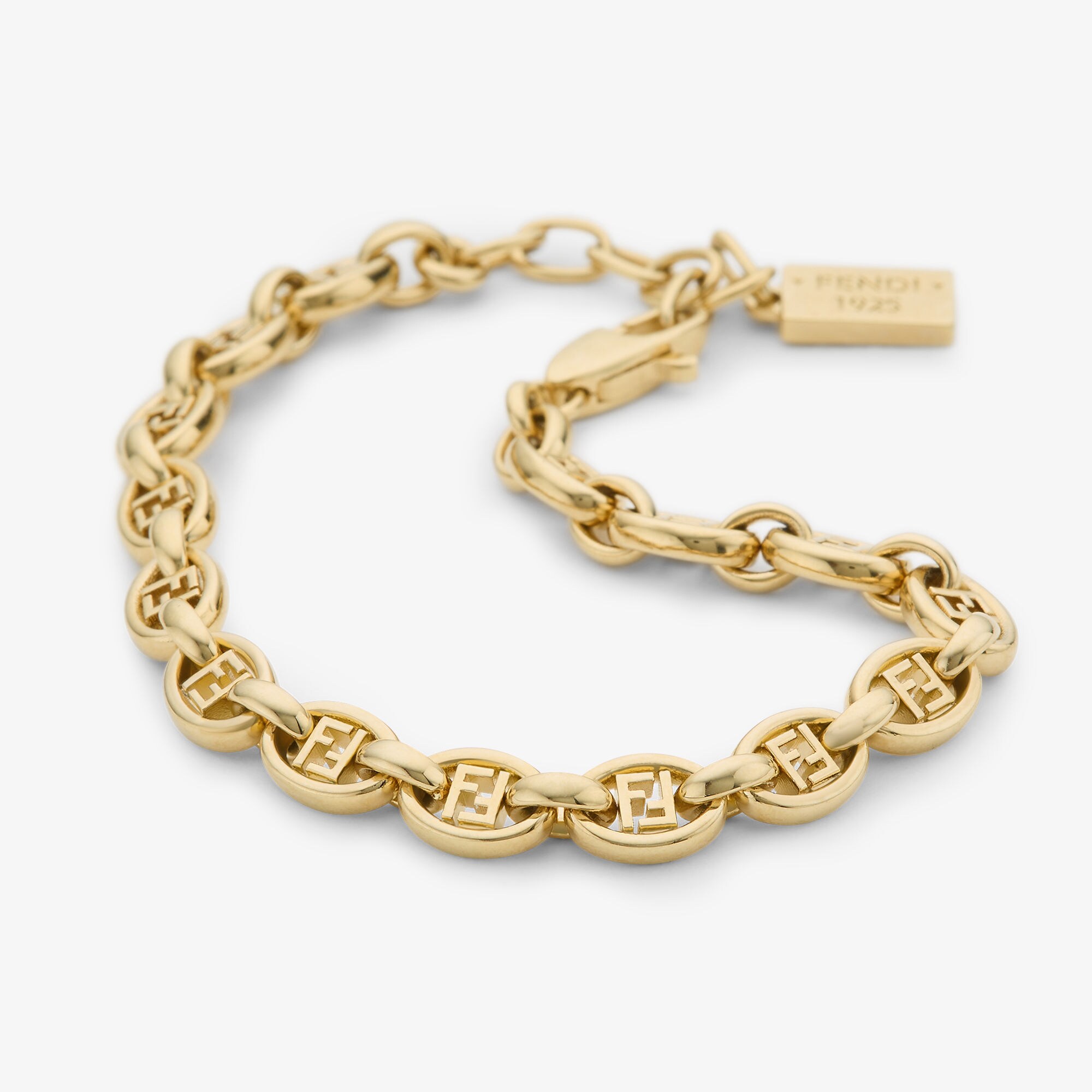 سوار سلسلة FENDI Orbit سوار من المعدن باللون الذهبي 3