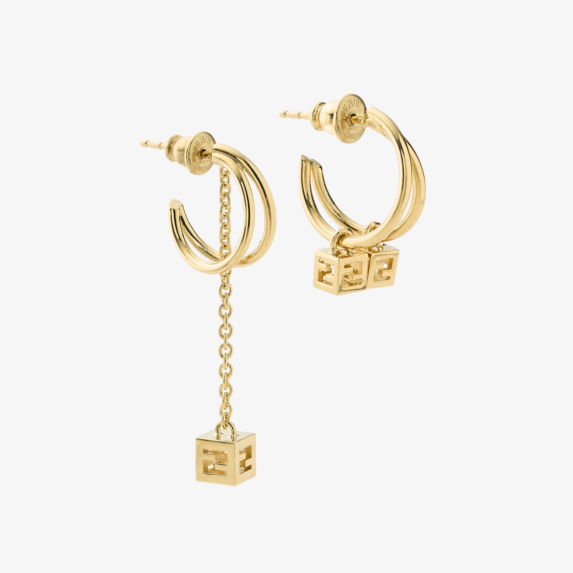 Fendi Faces Asymmetric Earrings