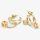 Boucles d’oreilles Fendi Faces asymétriques.&nbsp;image 2 sur 2