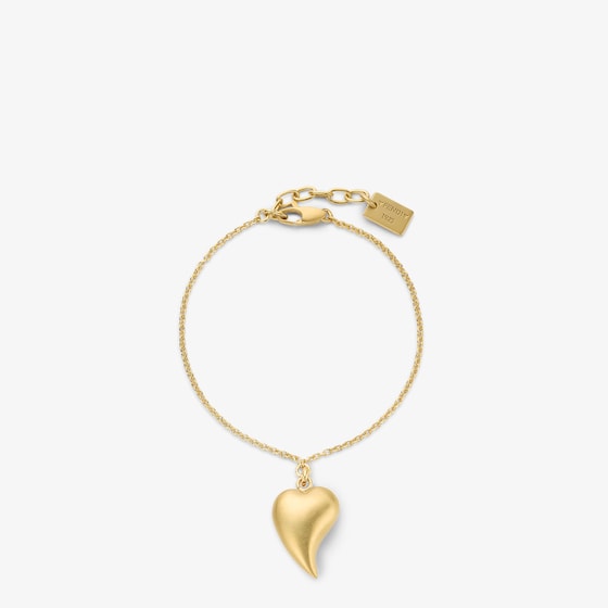 Fendi Fine chain bracelet with a heart-shaped charm, inspired by