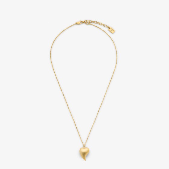 Fendi Necklace with a thin chain and heart-shaped pendant