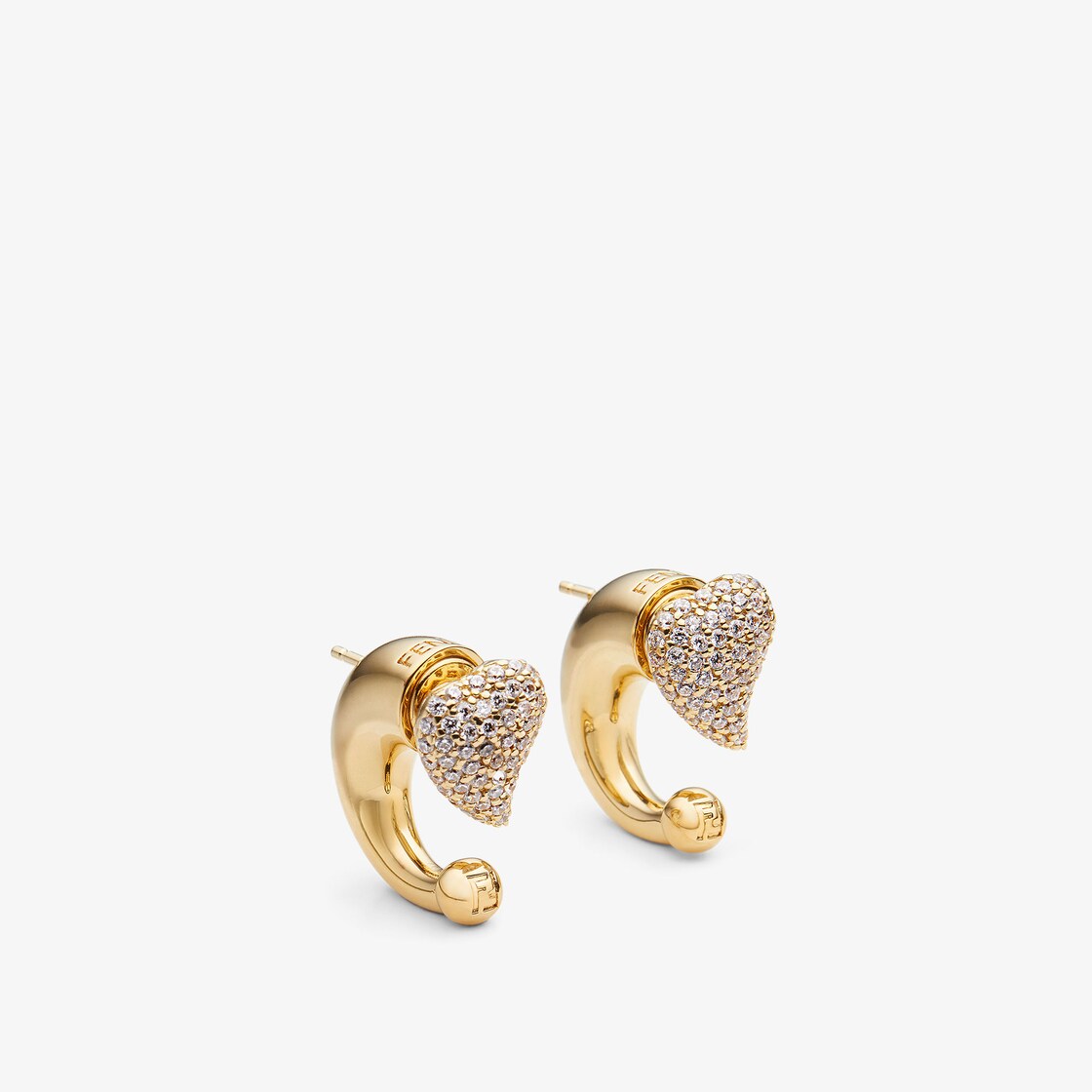 Fendi Heartbeat Croissant Earrings