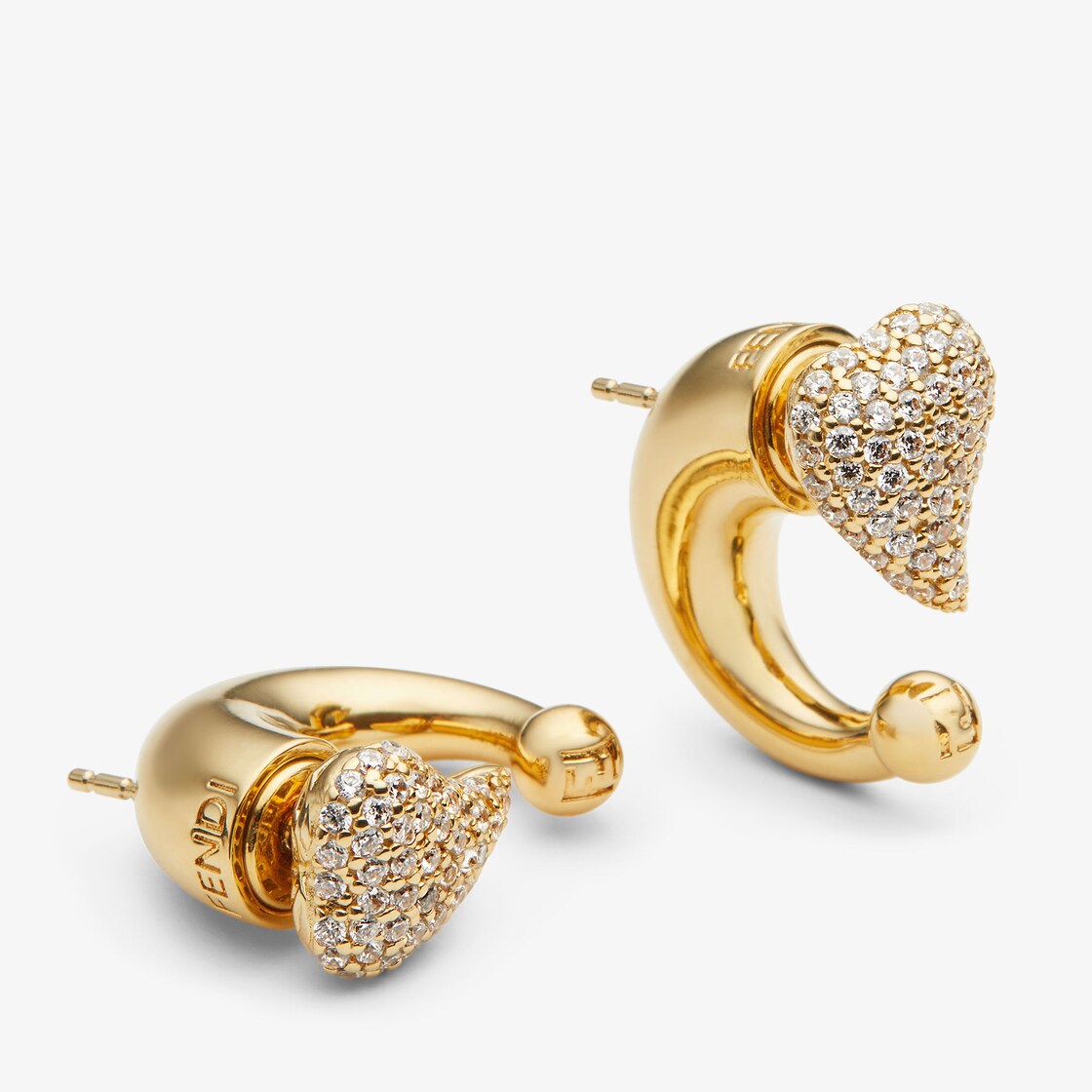 Fendi Heartbeat Croissant Earrings