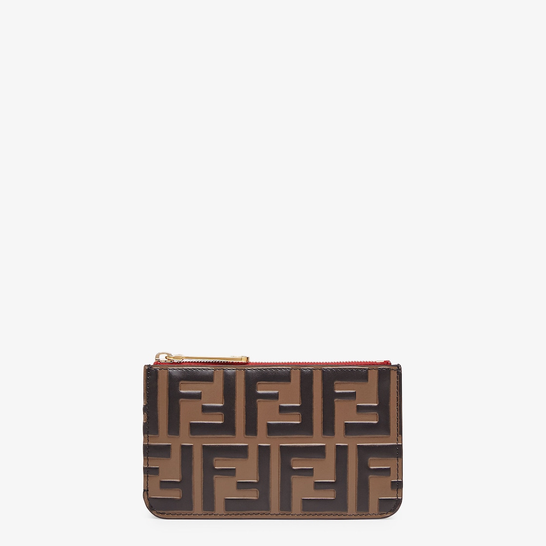 F is Fendi Key Case Pouch - Brown leather pouch | Fendi