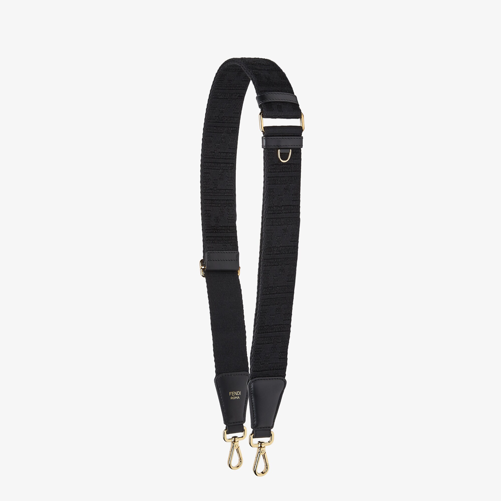 Strap You - Black FF jacquard webbing shoulder strap | Fendi