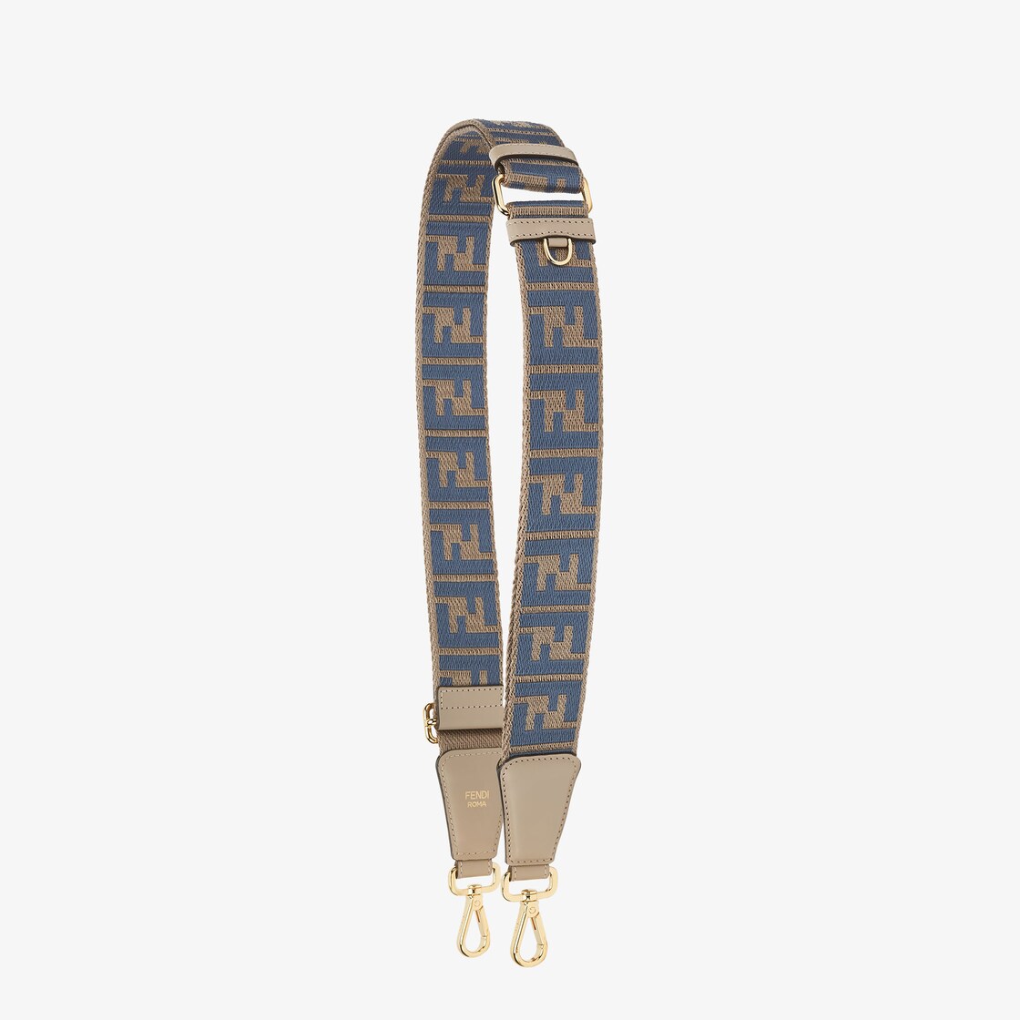 Strap You Light blue FF jacquard fabric shoulder strap Fendi