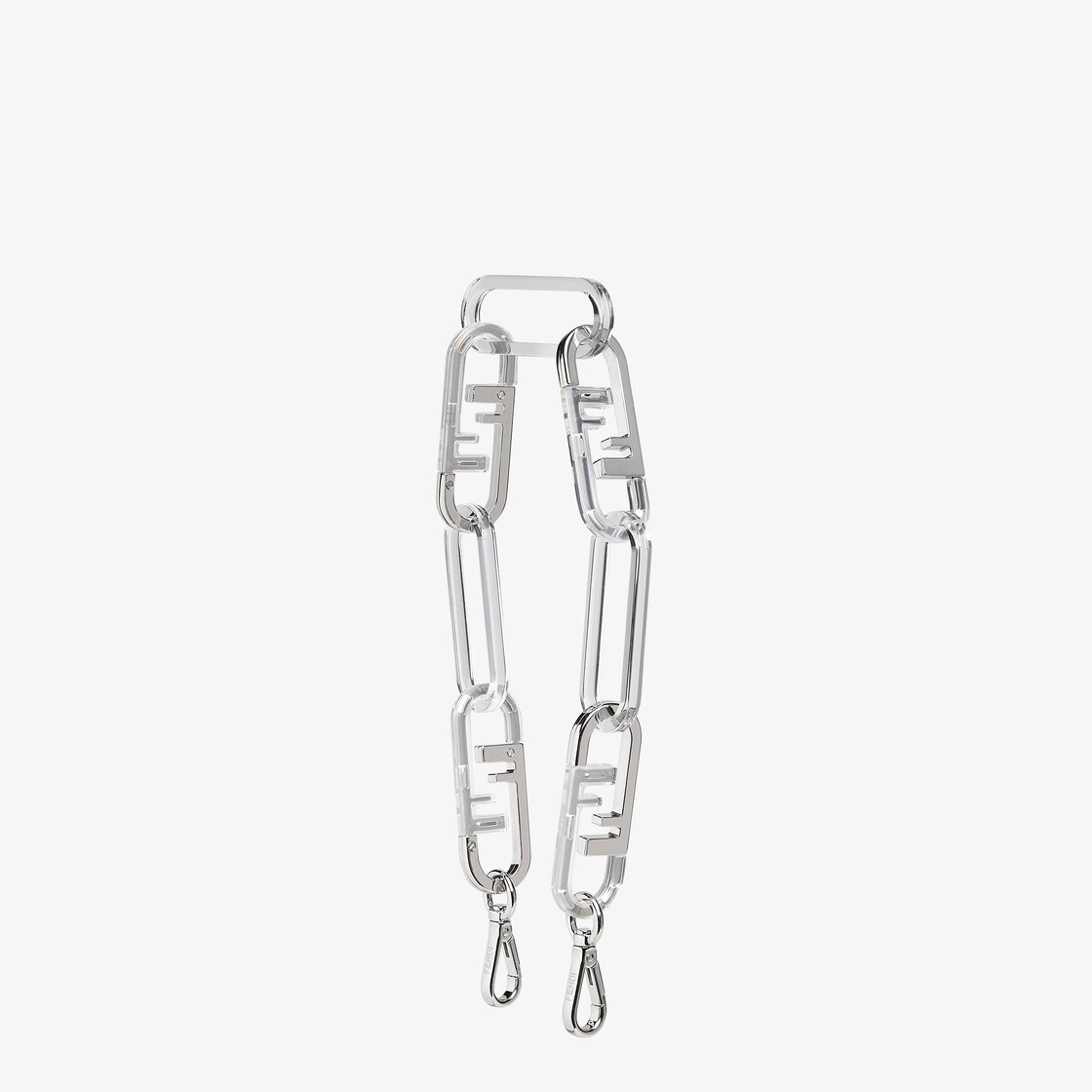 Mini Strap You - Silver-colored metal shoulder strap | Fendi