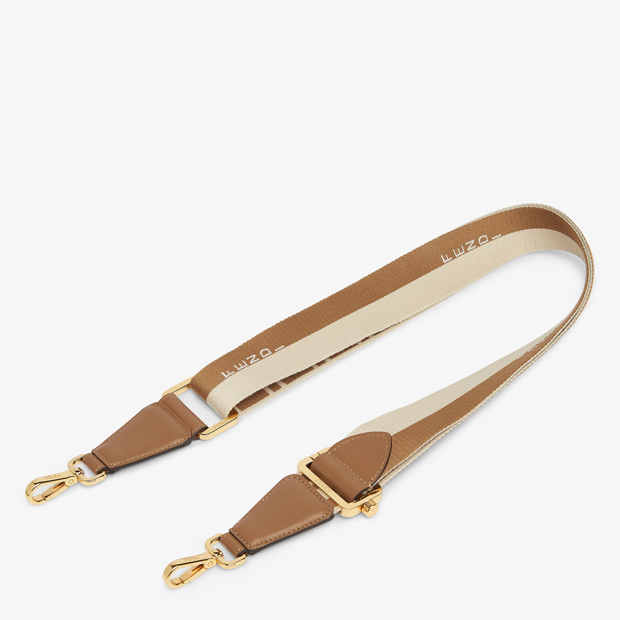 Strap YouSchulterriemen zum Wenden aus FF Jacquard in Gianduia Braun