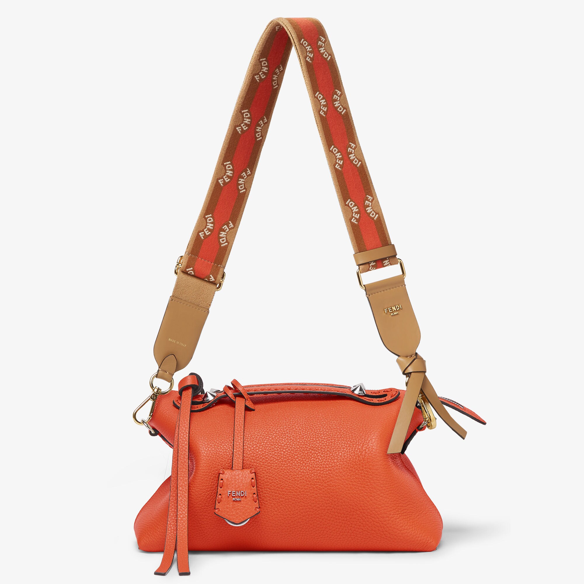 FENDI ベージュ トートバッグ ショルダーストラップ付き フェンディ トート バッグ ショルダー べっ甲ハンドル fendi