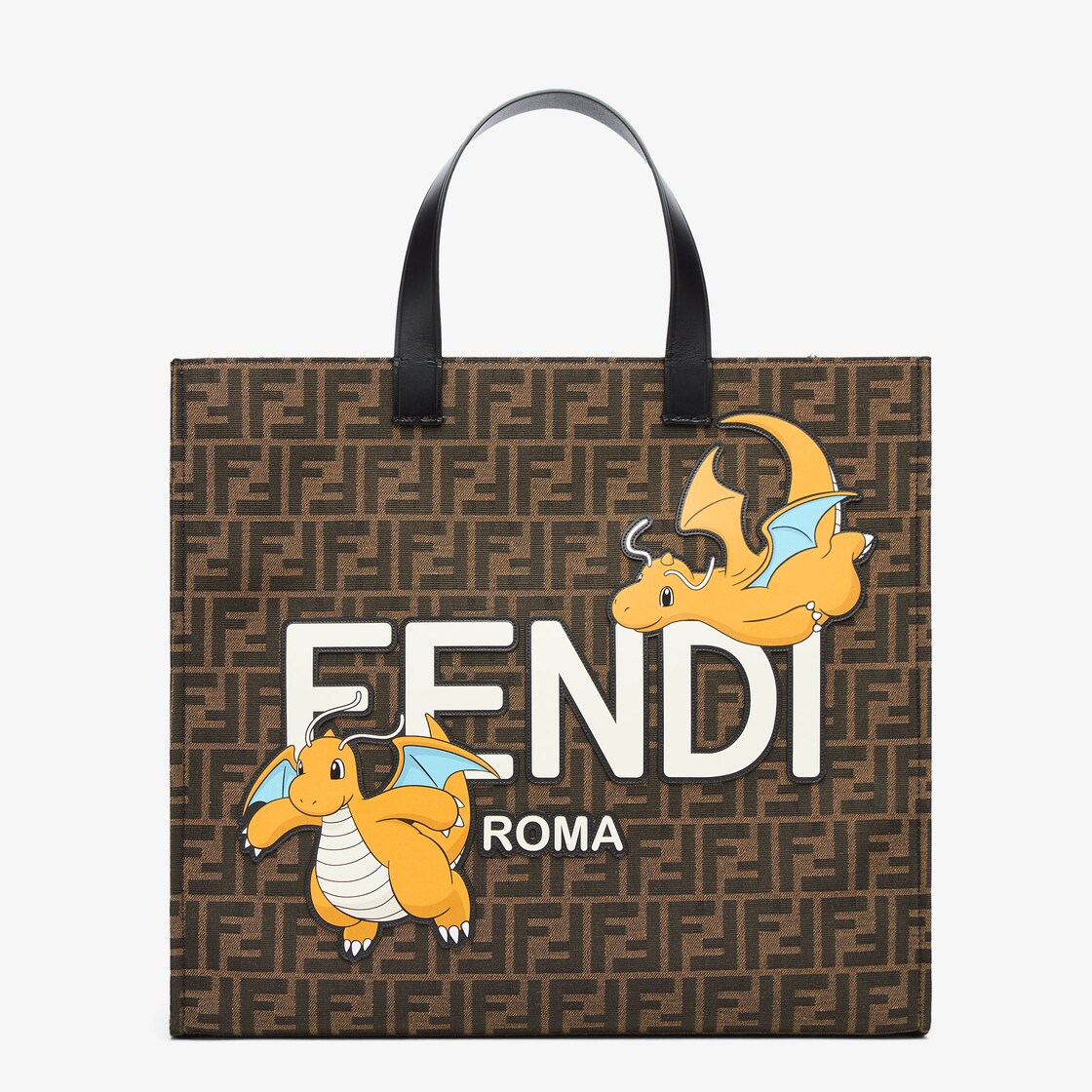 Shopper - FENDI x FRGMT x POKÉMON brown FF fabric bag | Fendi