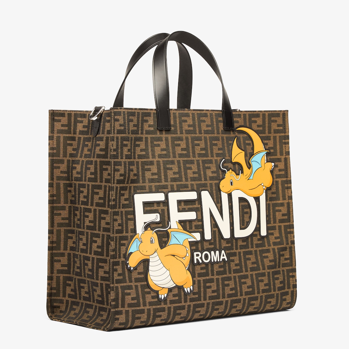 Sac Shopping - Sac FENDI x FRGMT x POKÉMON en tissu FF marron