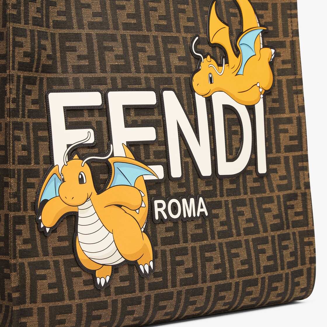 Shopper - FENDI x FRGMT x POKÉMON brown FF fabric bag | Fendi