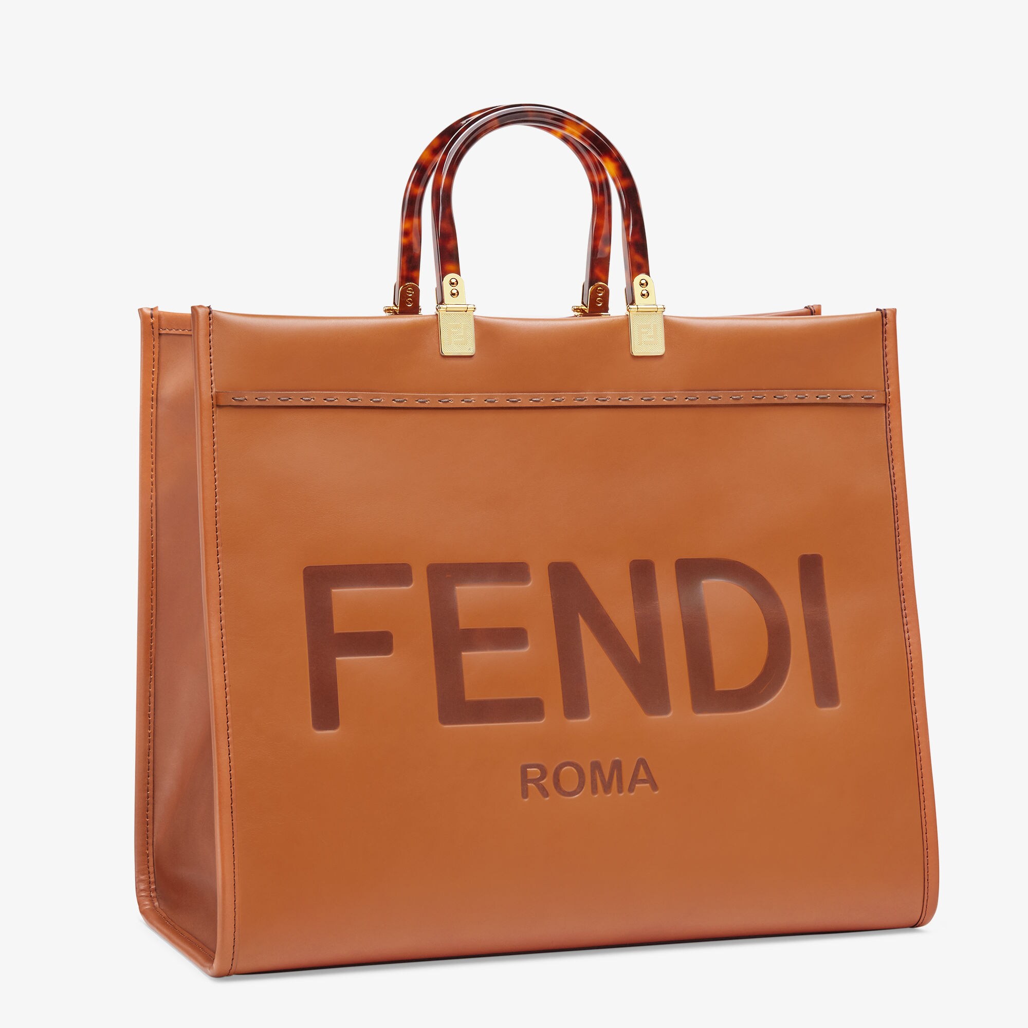 フェンディ サンシャイン ラージ レザー ブラウン | Fendi