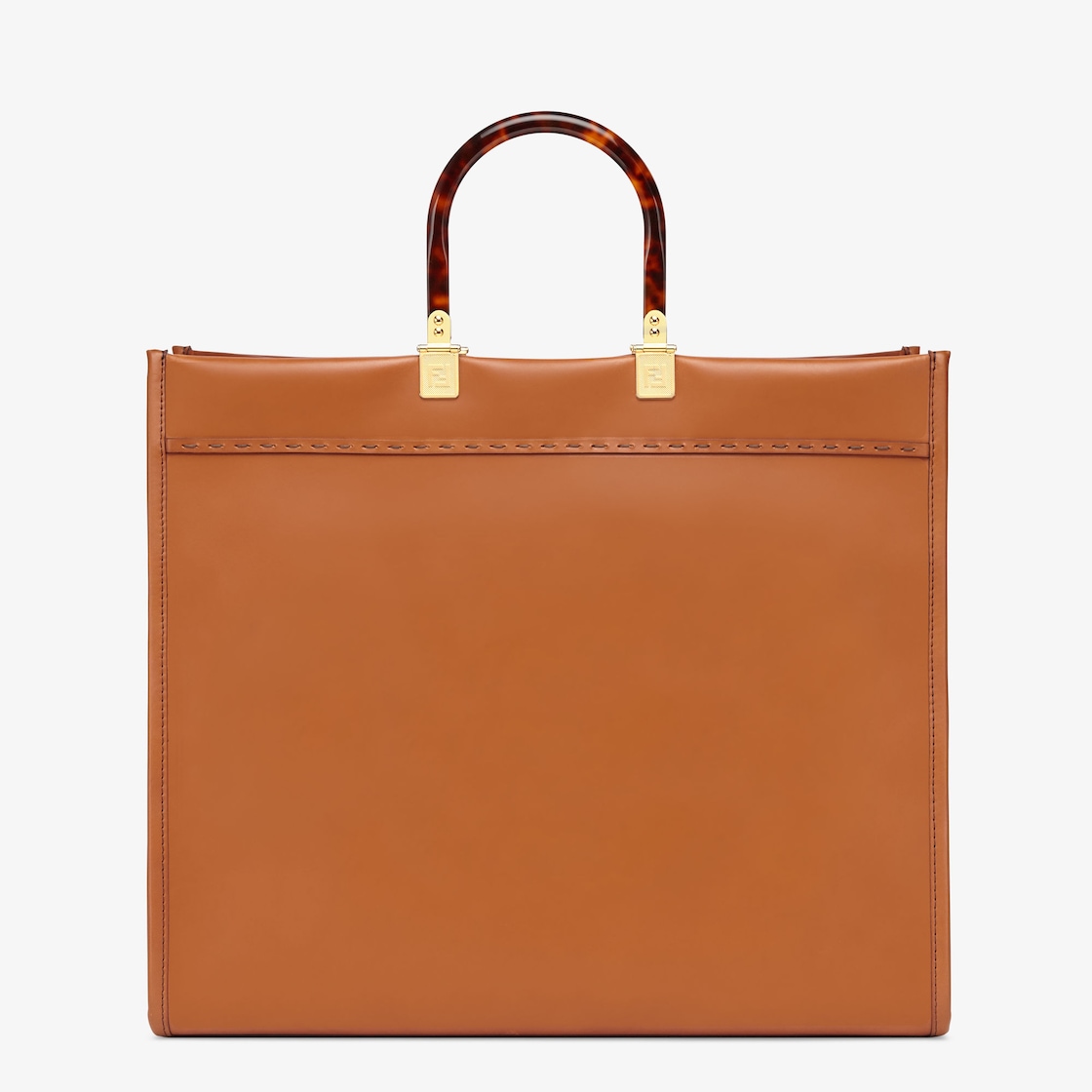 Fendi brown leather shopper sale