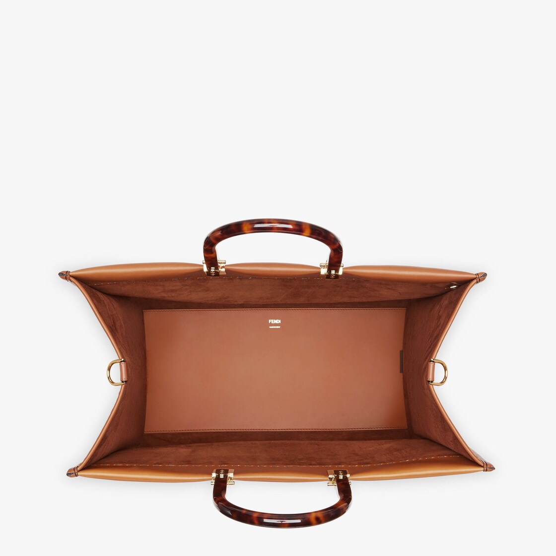 fendi大号阳光购物手提袋-棕色皮革手提袋-女士手袋-fendi芬迪中国